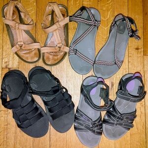 Teva Women’s Sandals: 4‑Pair Bundle, Well‑Loved, Good/Fair Condition – Size 5.5